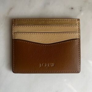 J Crew Leather Card Holder Wallet